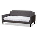 Baxton Studio Packer Modern Grey Upholstered Twin Size Sofa Daybed 150-9008